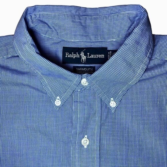 Ralph Lauren Other - Ralph Lauren Yarmouth Poplin Shirt in Blue/White Check Men’s 15 1/2  34/35